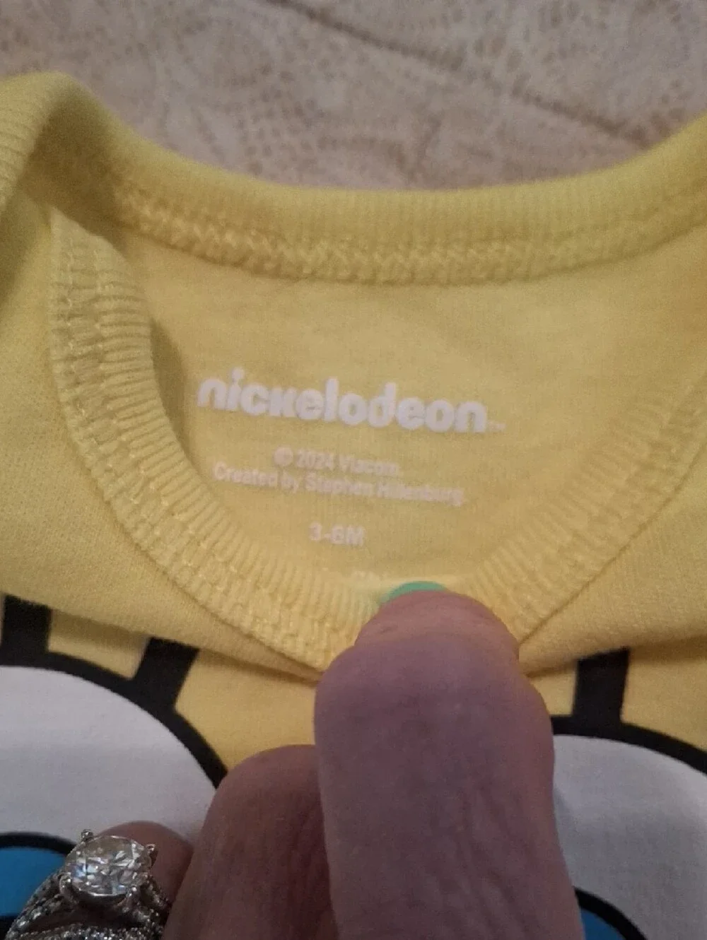 Nickelodeon SpongeBob Character 3-Pack Bodysuits -Yellow, Pink, Light Blue-green